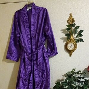 Purple Satin Robe